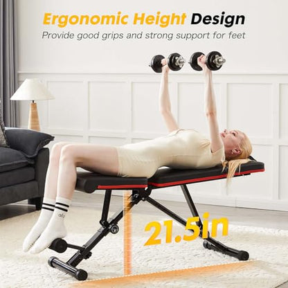 Adjustable Weight Bench, Strength Training Adjustable Benches for Full Body, Foldable Workout Bench for Home Gym, 795LBS Capacity Incline Decline Sit Up Exercise Bench Press
