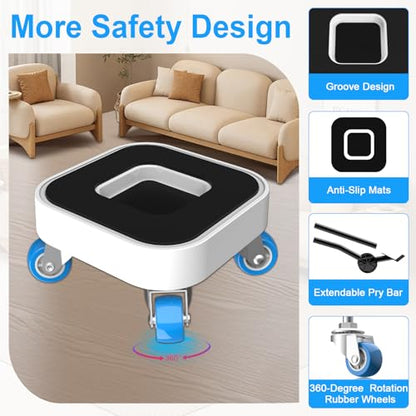 New Upgrade Furniture Sliders, Furniture Movers with Wheels and Furniture Movers Sliders for Carpets and Hardwood Floor