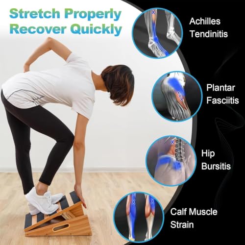 StrongTek Wooden Slant Board, 5 Adjustable Angles, 500 lb, Side Handle - style: Partial-coverage