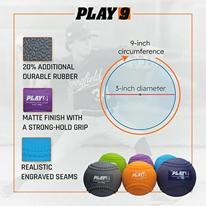 Plyometric Baseballs - Weighted Balls for Baseball - Arm Care, Velocity, and Strength Training - Weighted Baseballs for Throwing and Stretching - Textured Finish for Improved Grip