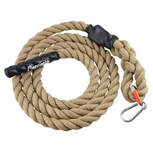 Outdoor Climbing Rope for Fitness and Strength Training, Workout Gym Climbing Rope, 1.5'' in Diameter, Length Available: 8,10, 15, 20, 25, 30,40, 50 Feet… - size: 30 ft, style: With Hook
