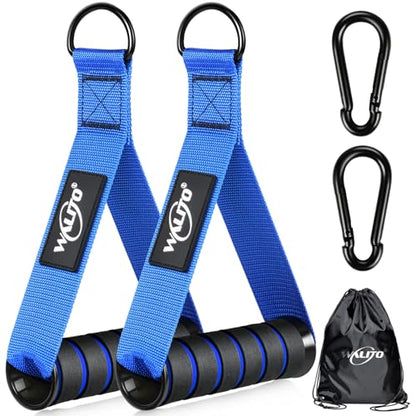 WALITO Exercise Handles, Replacement Cable Machine Attachments for Home Gym Equipment, Pulley System, Pilates, Resistance Bands, Strength Trainer, Heavy Duty Working Out Handles - color: Blue