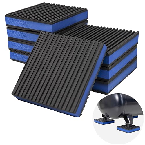 8-Pack Anti Vibration Pads, 4x4x7/8 Inch, EVA Rubber Isolation Mats, Heavy Duty Vibration Isolation Pads for Air Compressos, Conditioner, Treadmill, HVAC Washer Dryer