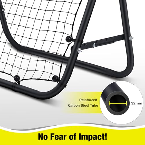 MoKo Soccer Rebounder, Quick-Switch Angle Soccer Rebounder Net, Portable & Easy Setup Rebound Net Football Training Gifts, Aids & Equipment at Backyard, Lawn, Park for Kids, Teens & Adults