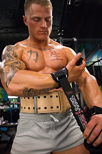 Cobra Grips Weight Lifting Gloves with Adjustable Neoprene Padded Wrist Wraps - Heavy Duty Alternative to Power Lifting Hooks for Deadlifts - color: A PRO Black Rubber, size: 5.5 - 8.75"