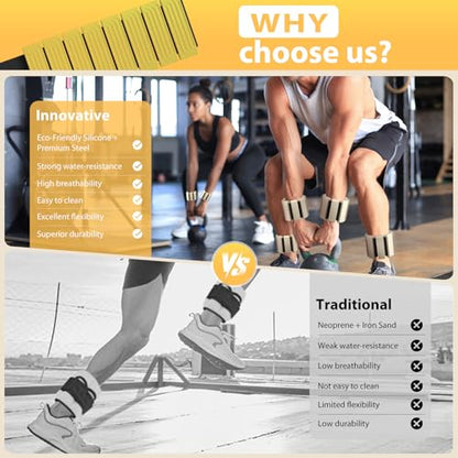 Pilates Wrist and Ankle Weights for Women - Adjustable Weighted Bangles for Men, 2 lbs Weighted Arm Bands Foot Leg Weights for Walking, Yoga, Training, Exercise, Running, Set of 2 (1LB Each) - color: Beige