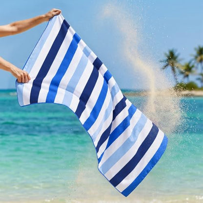 Exclusivo Mezcla Quick Dry Beach Towel, Large Lightweight Sandfree Pool Towel for Swimming Camping Travel with Bag (Blue, 30x60 Inches)