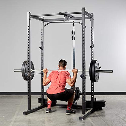 REP Fitness PR-1100 Power Rack Home Gym System, Squat Cage with Attachment Compatibility Multi-Grip Pull Up Bar, Adjustable J Cups, Extended Safeties, 700 lb Capacity, Strength Training Equipment - style: Power Rack + AB-3000 Incline/Decline Bench