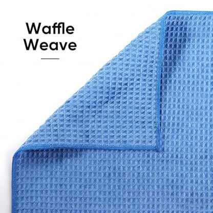 HOMEXCEL Hot Yoga Towels 2 Pack, (26.5" x 72") Non-Slip & Ultra-Absorbent Microfiber Yoga Mat Towels for Hot Yoga, Pilates, Exercise, Fitness, Bikram and Workout, Blue/Pink - color: Blue/Pink