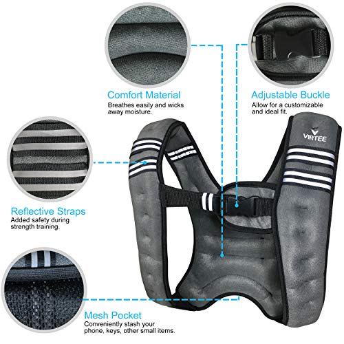 Weighted Vest Weight Vest for Men Women Kids 5/10/16 Lbs Weights, Body Weight Vests Adjustable for Running, Gym Workout, Jogging, Body Fitness