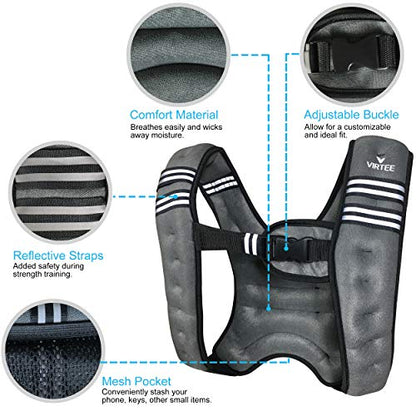 Weighted Vest Weight Vest for Men Women Kids 5/10/16 Lbs Weights, Body Weight Vests Adjustable for Running, Gym Workout, Jogging, Body Fitness