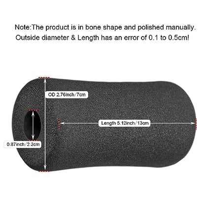 Sponge Foam Foot Pad Roller Pair, Used for Replacing Gym Exercise Equipment, Suitable for 1-inch Rod (Foam 5.12" X 2.76" Od X 0.87" Id)