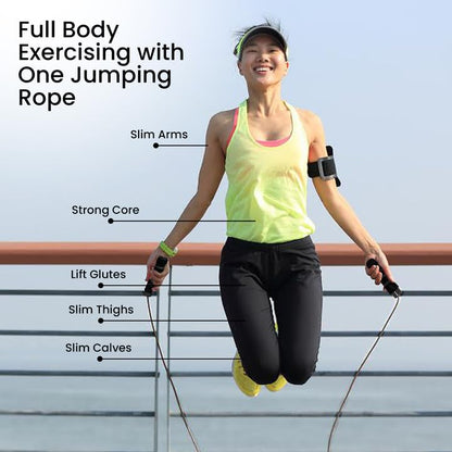 Adjustable Jump Rope for Workout - All-Purpose Exercise Jump Rope Kids & Adults Love with Tangle-Free, Comfortable Foam Handles - Best Slimming, Cardio & Endurance Training - color: Full Black