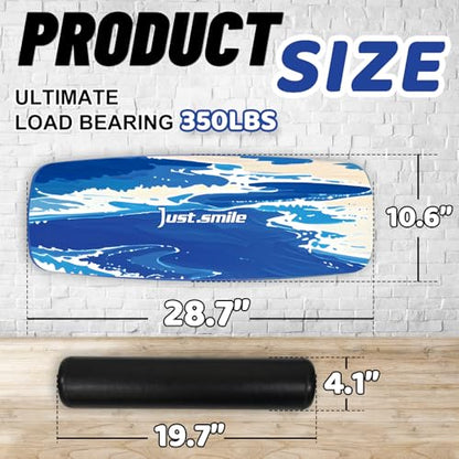 Balance Borad Sports Trainer-with Adjustable Stopper- Stability Board for Physical Therapy,Yoga,Surfing Training-Max Load 350lbs with Aiti- Slip Surface