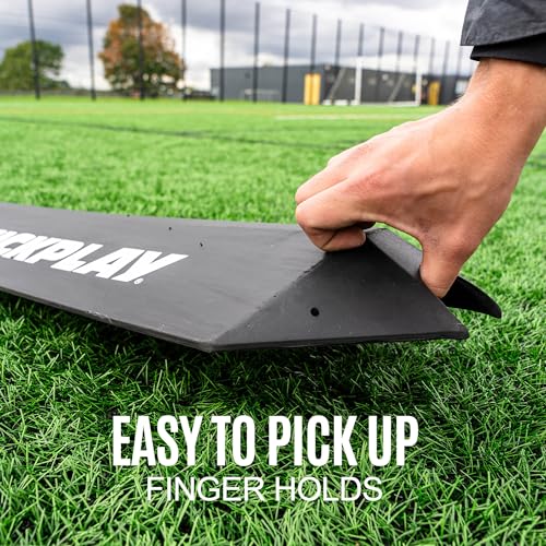QUICKPLAY Goalkeeper Deflection Ramp - Enhance Reflexes & Hand-Eye Coordination - Heavy-Duty Rubber Construction - Portable Design for Coaches & Players