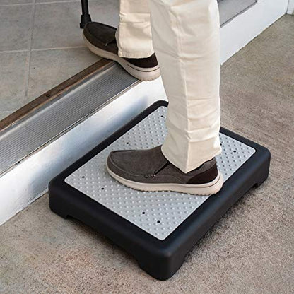 3.5” Step Riser – Portable One Step Stool for Elderly & Disabled –Antislip Half Step for Indoor & Outdoor Stairs, Cars, Bed, Chair, Shower – Lightweight Mobility Safety Tread for Up to 400lbs