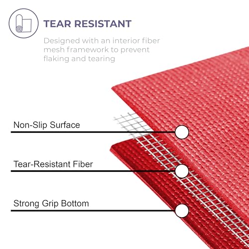 Voyage Yoga Mat, 10 Pack, 72" x 24" Professional Studio and Gym Bulk Yoga Mats, 5mm Thick, Durable, Anti-Tear, Non Slip Fitness and Exercise Mats - color: Assorted
