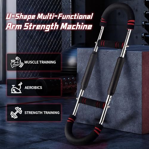Twister Arm Trainer for Biceps, Chest & Core – Adjustable Resistance Arm Workout Equipment for Home Gym, Strength Training & Muscle Building (40-100 lbs Resistance)