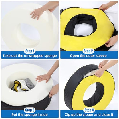 Football Tackle Wheel, Football Tackle Ring for Youth,Football Training Equipment Football Tackle Dummies High Elastic Foam and Waterproof PU Leather for Football Practice - size: D36x8"