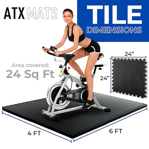 1.25" Jiu Jitsu/BJJ/Grappling/Wrestling Puzzle Mats — Designed in Texas, Premium EVA Foam Interlocking Tiles, 24 sq ft / 6 Tiles, Non-Slip, High-Density