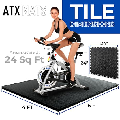 1.25" Jiu Jitsu/BJJ/Grappling/Wrestling Puzzle Mats — Designed in Texas, Premium EVA Foam Interlocking Tiles, 24 sq ft / 6 Tiles, Non-Slip, High-Density