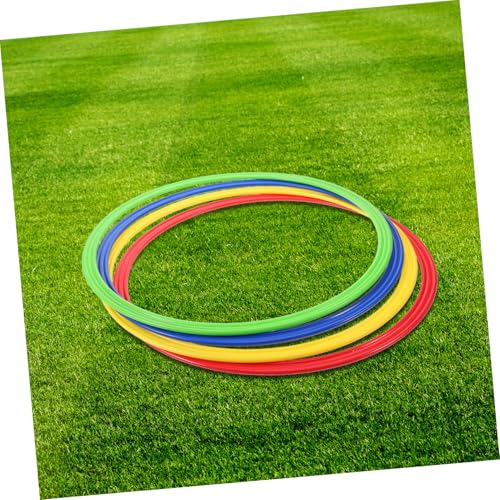 BESPORTBLE 4pcs Soccer Agility Training Rings Versatile Speed and Coordination Drills for Football Players Lightweight and Durable Material for Indoor and Outdoor Use