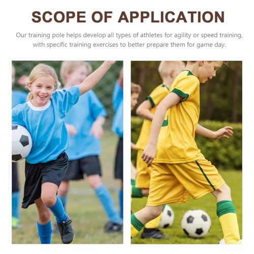 Didiseaon Foldable 2-Part Speed Agility Training Pole Yellow Football Basketball Hurdle for Field Drills