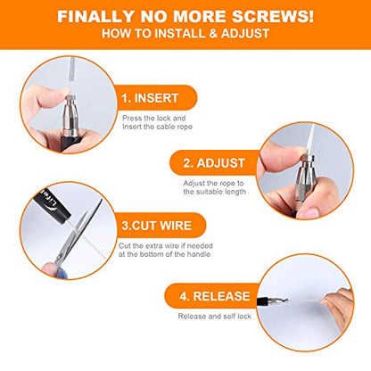 Jump Rope, High Speed Weighted Jump Rope - Premium Quality Tangle-Free - Self-Locking Screw-Free Design - Jump Ropes for Fitness - Skipping Rope for Workout Fitness, Crossfit & Home Exercises
