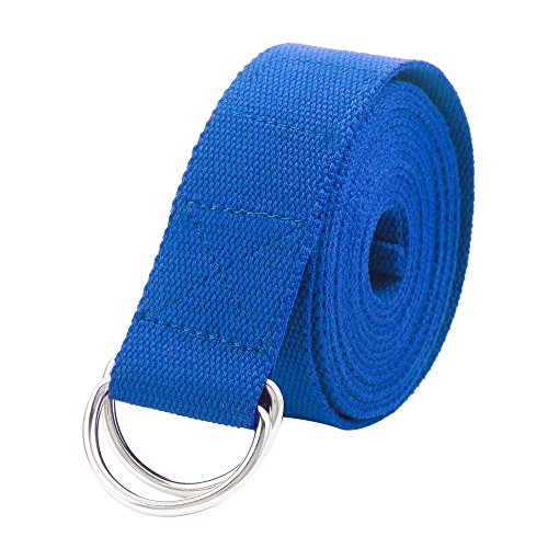 Gelante Fitness Exercise Yoga Strap - Durable Cotton 10 Feet Long - color: Royal Blue