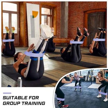 12 Pcs Fabric Resistance Bands for Working Out Non-Slip Booty Exercise Loop Bands for Women Men Glutes Hip Thigh Butt Yoga Pilates Fitness Gym, Light Medium Heavy
