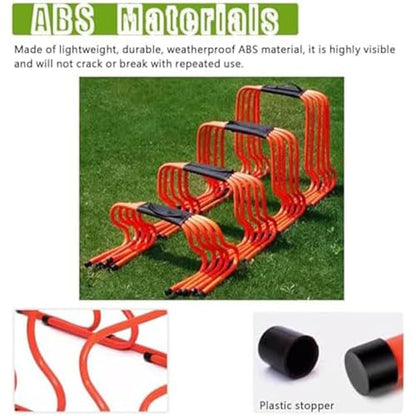 Portable Mini Agility Hurdles Set, Adjustable Height for Speed Training, Ideal for Football and Athletic Jumping Drills