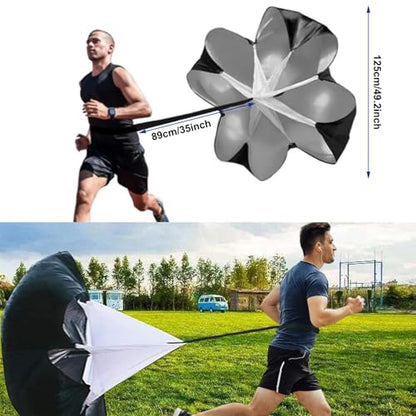 Professional Agility Ladder Speed Training Equipment Set-20ft Agility Ladder,12 Soccer Cones, 4 Agility Hurdles, Running Parachute, Suitable for Soccer Football Basketball Training