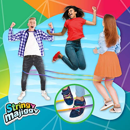 2CHILL Chinese Jump Rope (Pack) Elastic Skipping Rope Game for Kids & Adults | Colorful Stretchy Jump Rope for Kids, Girls and Boys. Party Favor. Physical Education Equipment 733