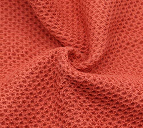 Mia'sDream Cotton Hand Towels,13”x28”, 3 Pack, Brick Red Bath Towels Set | Soft and Absorbent, Waffle Weave, Multi-Purpose Hand Towels for Bathroom,Kitchen,Gym | Cotton Dish Towels For Kitchen Drying