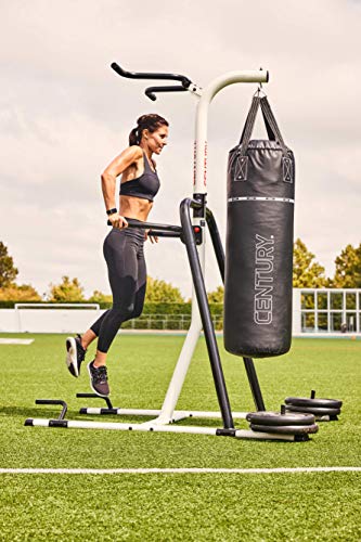 Century Fitness Training Station One Size Fits Most, Upper Body, Martial Arts, Bolt for Heavy Hanging Bag, Pull Up Bars, Dip Handles, Push Up Handles, Holds Up to a 100lb Bag