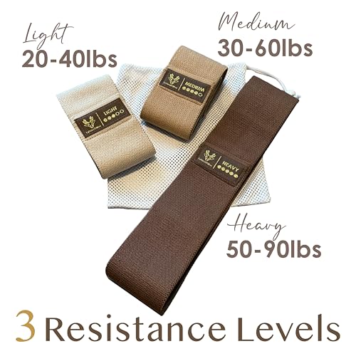 Resistance Loop Exercise Bands, 3 Set of Stretch Bands for Booty Legs, Pilates Bands, Resistance Bands for Fitness, Strength Training, Physical Therapy, Workout Bands for Women, Yoga Band
