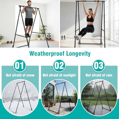 Generic Foldable Free Standing Multifunctional Exercise Rack 771.6LBS Capacity Portable Pullup Bar Station for Home Gym Equipment