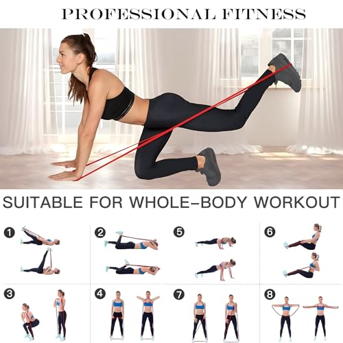 Pull Up Assistance Bands - Resistance Bands Set - Multi-Level Resistance, Fitness Band, Full Body Training, Suitable for Exercise and Physical Therapy Exercise Bands - color: red
