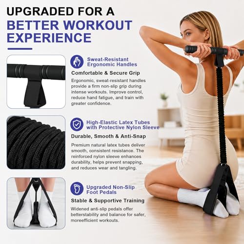 6-Tube Elastic Yoga Pedal Puller Resistance Band
