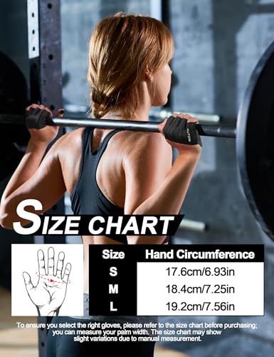 KUTOOK Weight Lifting Gloves Men Women One Piece Anti-Slip Workout Gloves - color: Black, size: Large
