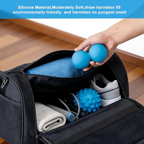 Aegero Peanut Massage Ball-Double Lacrosse Massage Ball (Grey Firm Ball) - color: Black