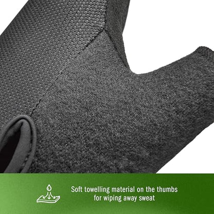 adidas Essential Training & Weightlifting Gloves, Fingerless Workout Gloves - color: Green, size: X-Large