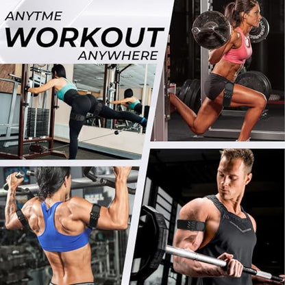 2 Pcs Blood Flow Restriction Bands for Women BFR Bundle Booty Band Occlusion Band Adjustable Occlusion Resistance Best Fabric Resistance Bands for Legs Butt Hip Building Workouts Squat Thigh - style: standard