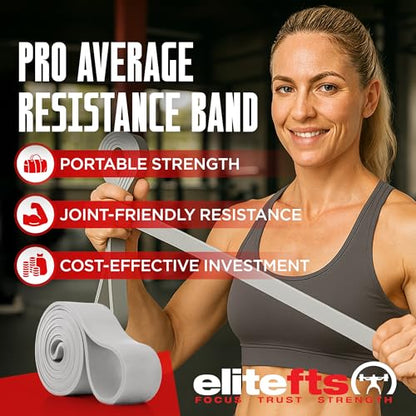 EliteFTS Pro Resistance Band - Boost Core Stability and Flexibility with This Portable, Joint-Friendly Tool - size: Pair, style: PRO AVERAGE RESISTANCE BAND
