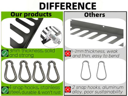 3MM Steel Baseball Bat Rack Wall Mount, 9-Prong Gym Storage Holder