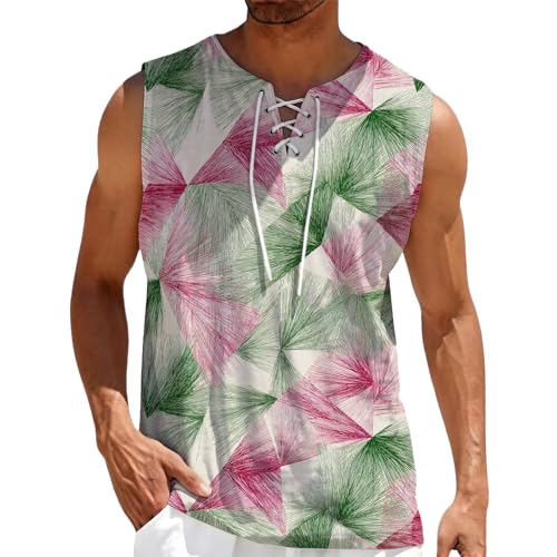 domirica Mens Summer Casual Sleeveless Shirts Plus Size Oversized Trendy Lightweight Pull On Tank Top