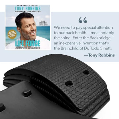 Adjustable Lower & Upper Back Stretcher For Lumbar Support, Spine Alignment & Back Pain Relief By Renowned Kinesiologist Dr. Todd Sinett