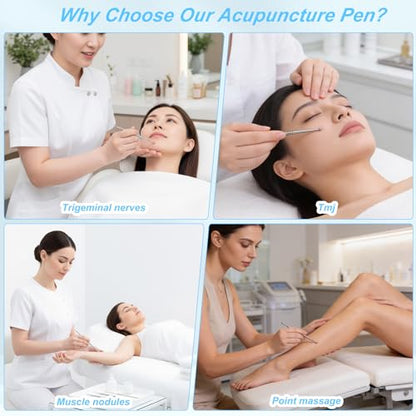 4 Pieces Facial Reflexology Massage Tool Stainless Steel Manual Pen Dual Head Facial Reflexology Tools Portable Massage Tool for Deep Tissue Face Body Muscle Relax
