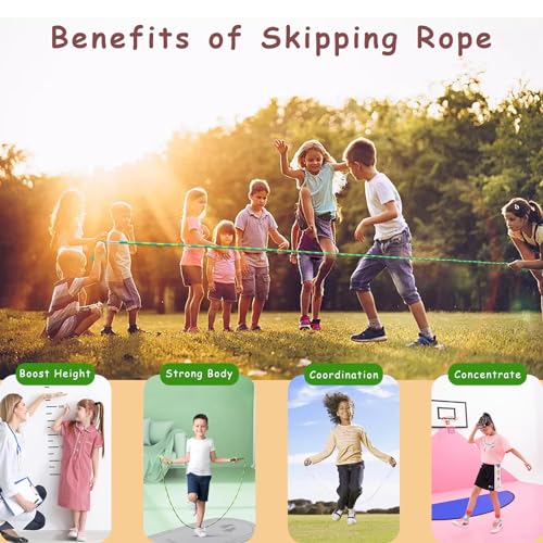 Jump Rope for Kids Girls and Boys, Soft Beaded Jump Ropes, Adjustable Skipping Rope, Tangle-Free Segmented Rope for Kid and Women Men Adults Exercise, Keeping Fit, Training - 9.2Ft - color: Pink2