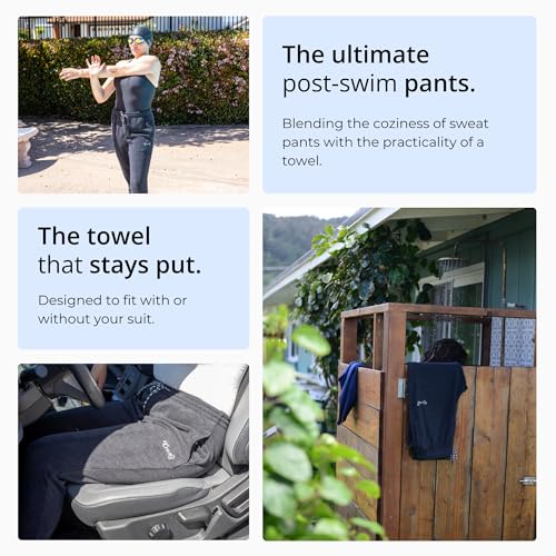 Pureboo Cruze Towel Pants for Swimmers, Surfing, SUP, and Watersports - Soft, Absorbent, Quick Drying Material